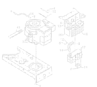 Mufflerandengine Attachments Diagram and Parts List for 13AM675G372 1997 Yard Machines Lawn Tractor